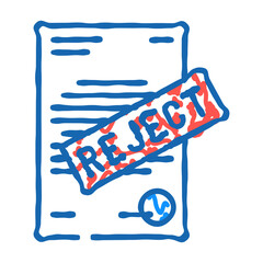 employee reject doodle icon sketch vector. employee reject sign. isolated symbol illustration