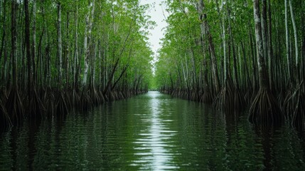 A river with trees on either side