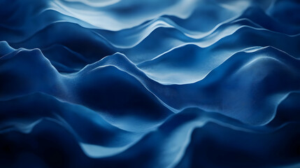 Obraz premium Abstract Blue 3D Wavy Background
