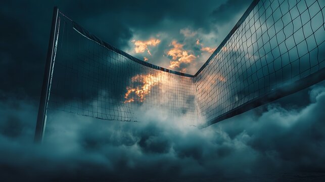 Volleyball Net Surrounded