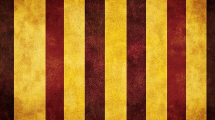 Fototapeta premium Classic stripe pattern wallpaper in warm autumn tones of mustard yellow and deep burgundy, featuring subtle aging for a charming vintage look