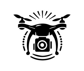 Vector drone icon black design illustration of an background