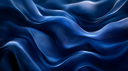 Obraz premium Abstract Blue 3D Waves Background