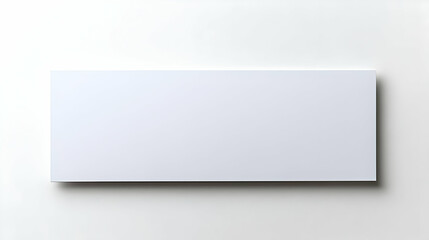 Fototapeta premium Blank White Rectangle Card Mockup with Subtle Shadow, Perfect for Minimalist Branding or Design Presentations