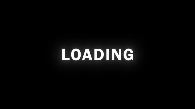LOADING animation with glitch effect in RGB. Ideal for video games, digital ads, and game design. Seamless looped design.