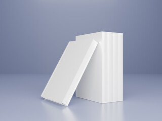 3d Render blank book for mockup design book cover