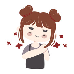 Cute Cartoon Girl Character Kid