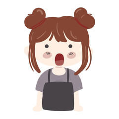 Cute Cartoon Girl Character Kid