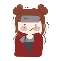 Cute Cartoon Girl Character Kid