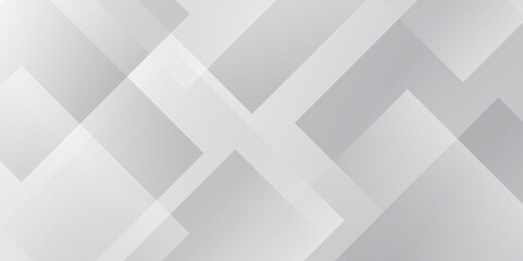 Obraz premium Modern Abstract white and grey transparent background with triangles' shapes. Space futuristic design concept. Decorative web layout or poster, banner. white paper texture background, vector . 