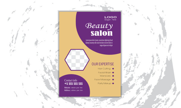 beauty solon flyer design template 