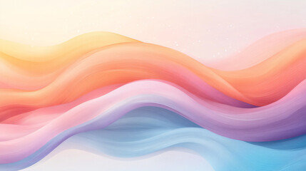 Obraz premium Abstract waves in pink, blue, and orange.