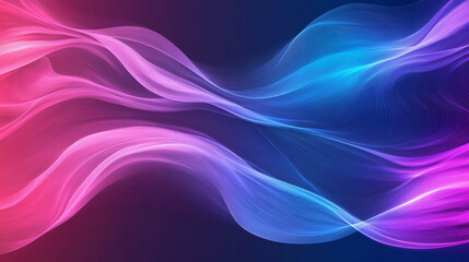 Obraz premium Abstract background with flowing lines in pink and blue.