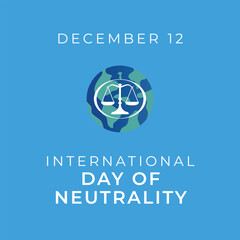 vector graphic of International Day of Neutrality ideal for International Day of Neutrality celebration.