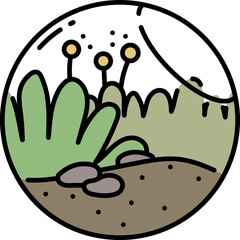 Terrarium line icon