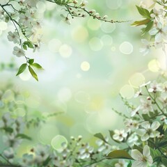 Fototapeta premium Spring background with flowers