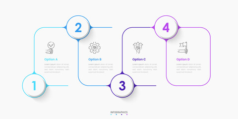Vector Infographic label design template with icons and 4 options or steps. Can be used for process diagram, presentations, workflow layout, banner, flow chart, info graph.