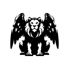 WINGED LION LOGO ILLUSTRATION DESIGN