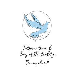 line art of International Day of Neutrality good for International Day of Neutrality celebrate. line art.