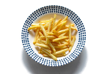 French fries that have been cut and fried are ready to eat