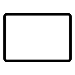 Mockup template for black tablet PC. Front view, PNG and without background
