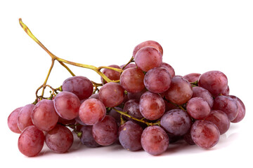 Red grapes isolated on a white background
