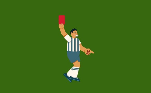 Red Card Referee Leader Of Game Character