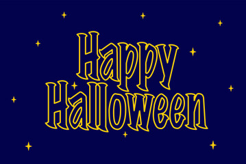 Happy halloween inscription, great design for any purposes. Text banner