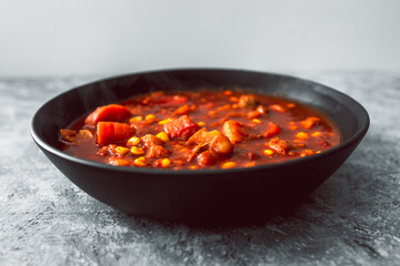 Hungarian goulash-inspired vegetable stew soup