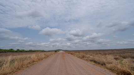 Red dirt road in Northern Territories australia