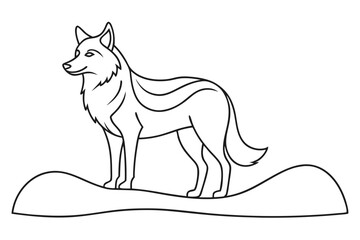 Stunning Wolf Line Art Vector