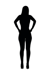 figure woman black shadow outline