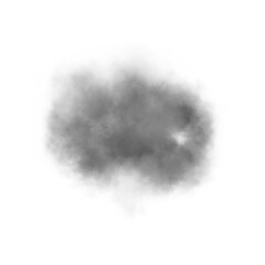 Black fog smoke cloud transparent background