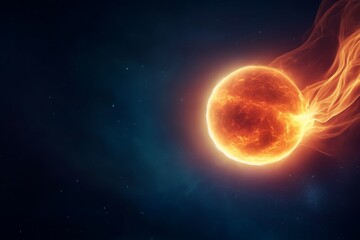 Obraz premium Magnetic storm on the surface of the sun. Solar activity. Solar wind. Change in the geomagnetic field. Weather dependence