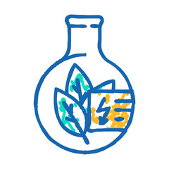 biomass energy environmental doodle icon sketch vector. biomass energy environmental sign. isolated symbol illustration