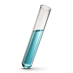 Test tube on white background