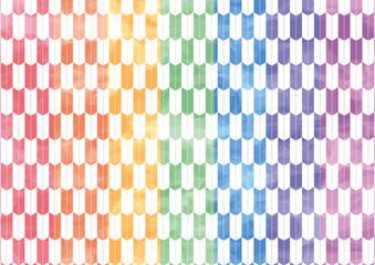 矢絣柄　水彩風　虹色