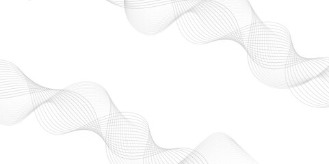 Fototapeta premium Abstract wave blend lines on transparent background. Design for banner, wallpaper, background and many more. Undulate Grey Wave Swirl, frequency sound wave, twisted curve lines with blend effect. 