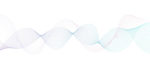 Abstract wave blend lines on transparent background. Design for banner, wallpaper, background and many more. Undulate Grey Wave Swirl, frequency sound wave, twisted curve lines with blend effect.	
