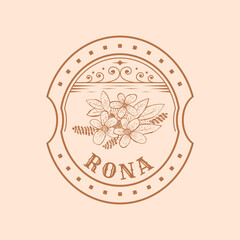 Vintage style health logo. Simple Retro Vintage Steampunk Stamp Label Emblem Logo Design Vector.