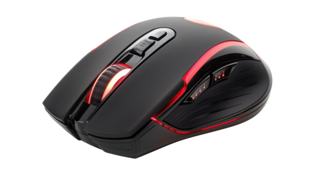Gaming mouse on white background