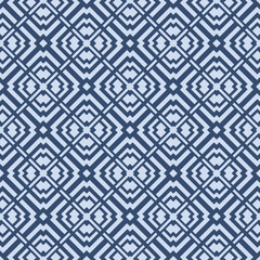 Japanese Square Diamond Net Vector Seamless Pattern
