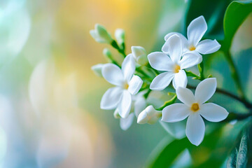 Fototapeta premium Happy Mother's day with jasmine flower design