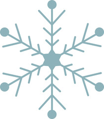 Blue snowflake geometric shape vector