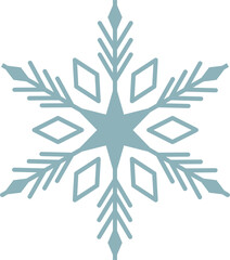 Blue snowflake geometric shape vector