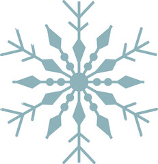 Blue snowflake geometric shape vector