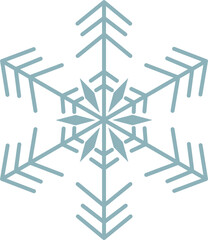 Blue snowflake geometric shape vector