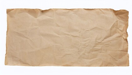 Vintage Brown Paper on White Background