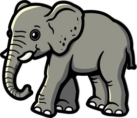 Obraz premium Cute cartoon elephant
