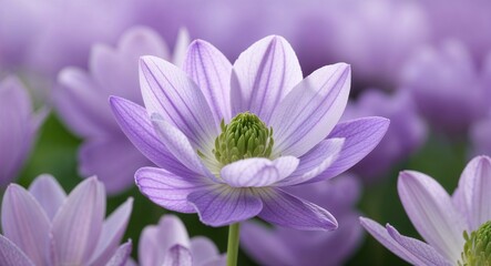 Delicate light violet transitioning into pale lilac tones 